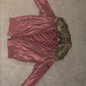 Dark Pink Bomber Jacket